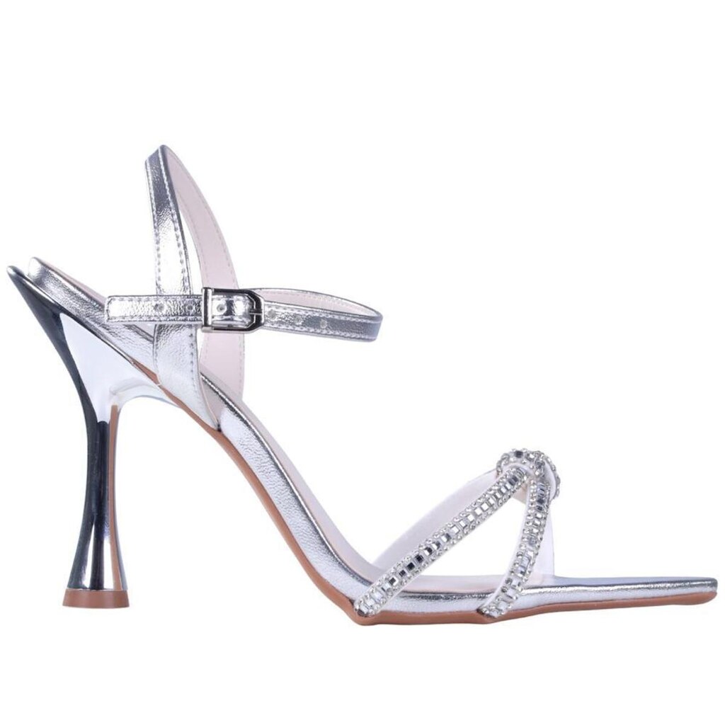 Sandália Feminina Bico Folha Isadora 5387.12228 Prata