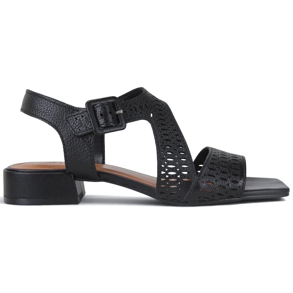 Sandália Feminina Bottero 372906 Couro Salto Bloco Baixo