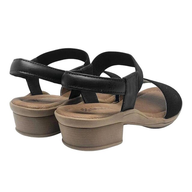 Sandalia Feminina Calce Facil Elastico Macia Leve New Face