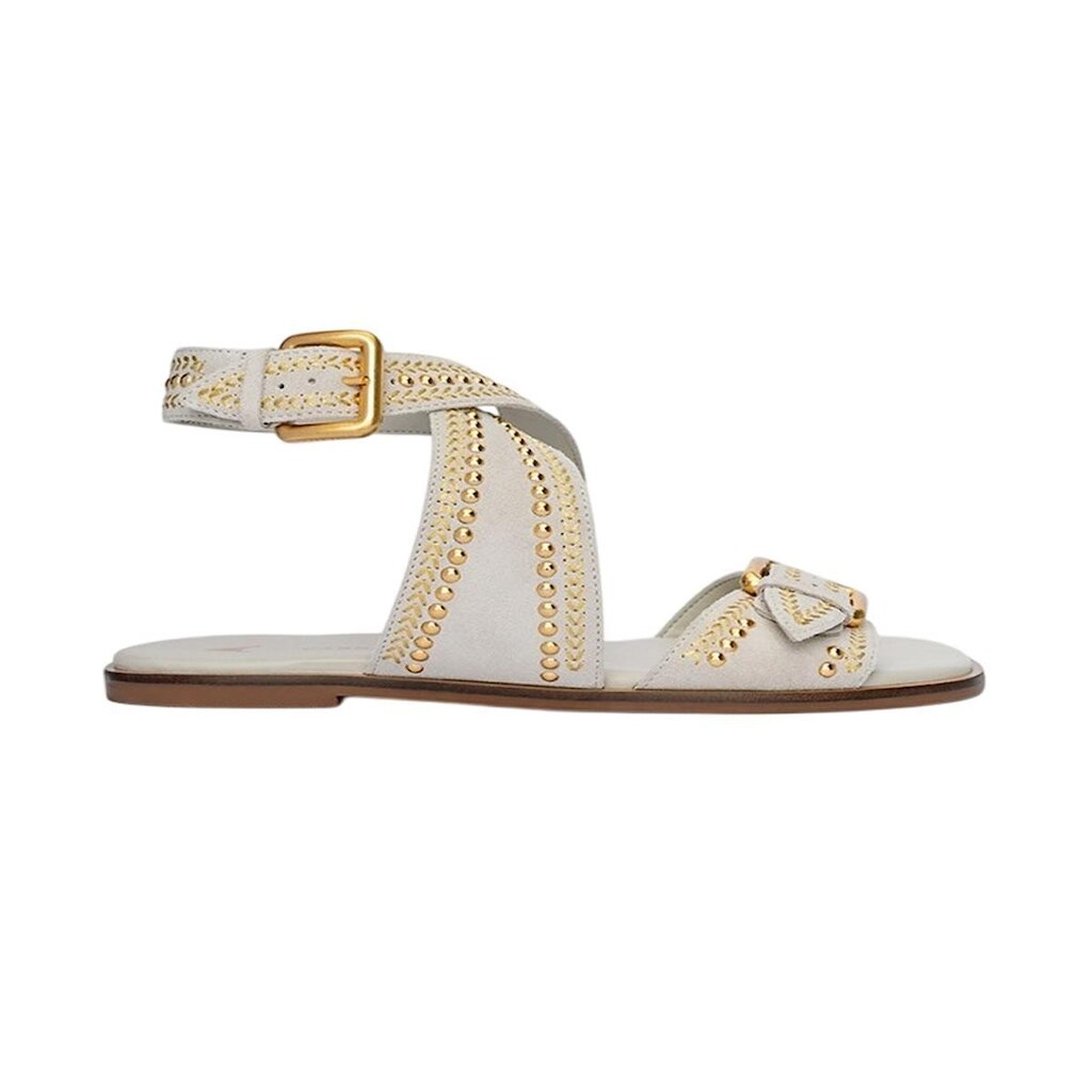 Sandália Feminina Carrano Suede Osso Bege - 7770