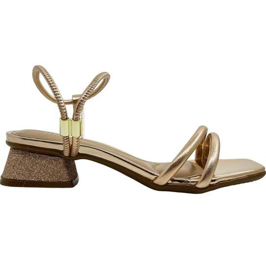 Sandália Feminina Casual Dia a Dia Passeio Trabalho Salto Baixo