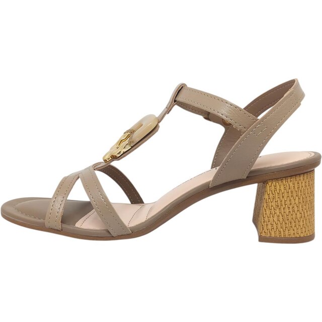 Sandália Feminina Casual Dia a Dia Passeio Trabalho Salto Grosso Médio Dakota DC112