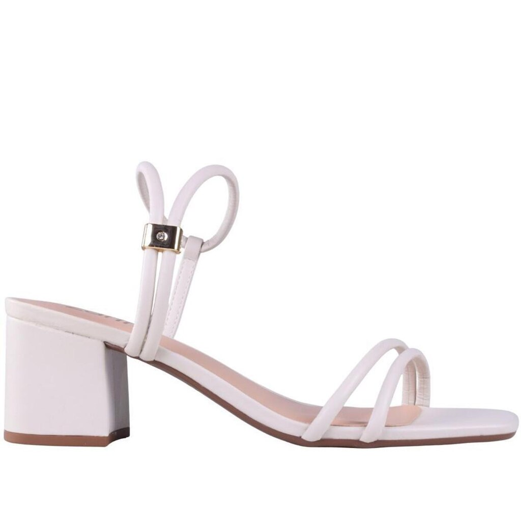 Sandália Feminina com Salto Bloco Zariff 436013 Branco
