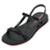 Sandalia Feminina Conforto Elegante Dia a Dia Glow Ipanema - Preto+Rosa