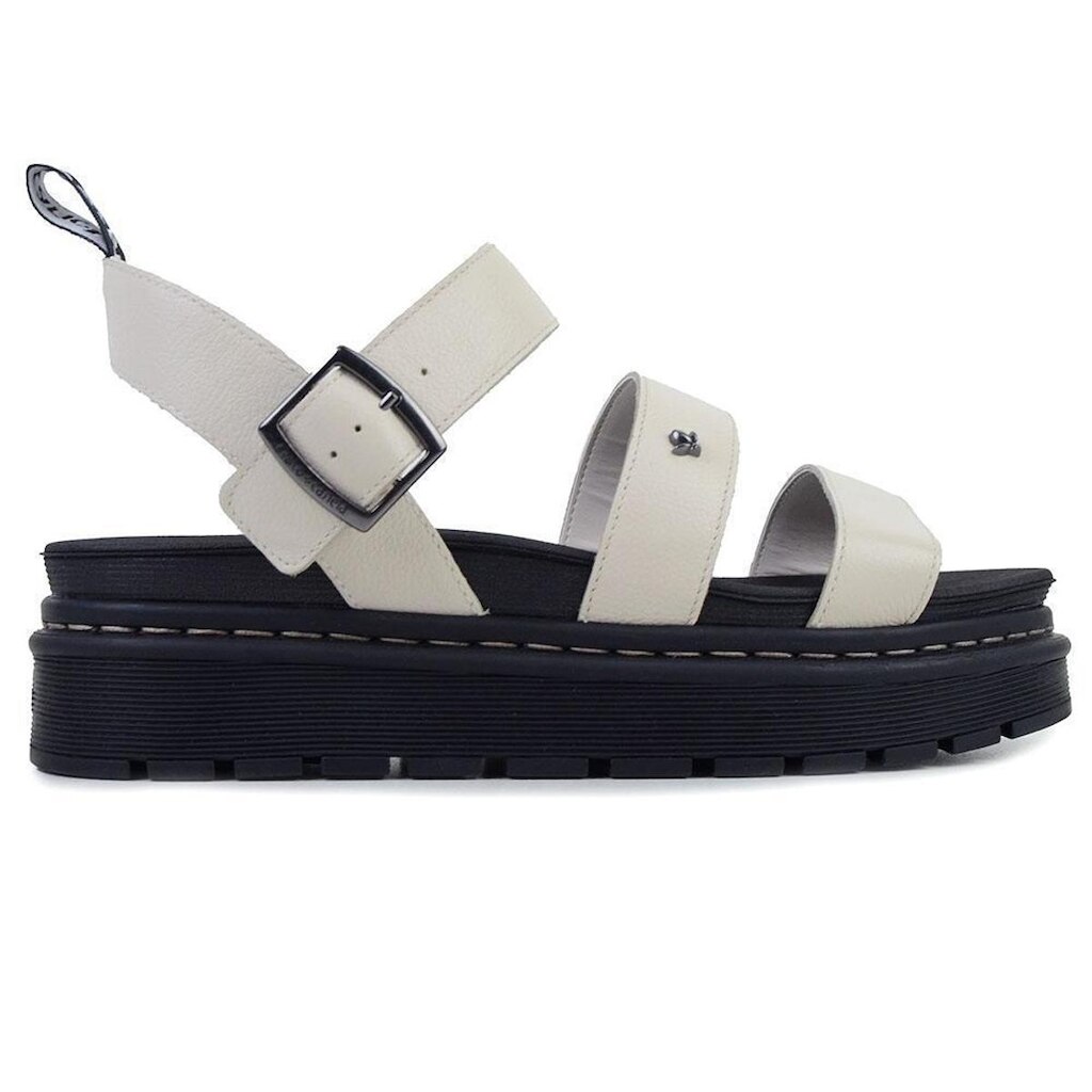 Sandália Feminina Cravo e Canela Couro Off White - 1041
