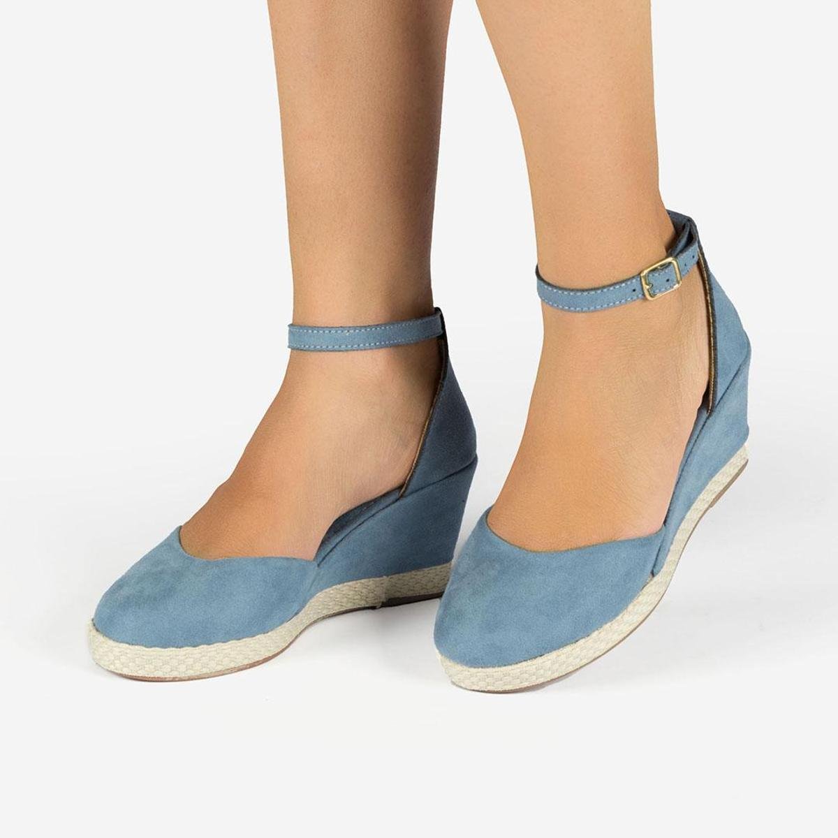 Sandália Feminina de Salto Anabela Plataforma Fechada Itss shoes Menor preço em Sandália Feminina de Salto Anabela Plataforma Fechada Itss shoes