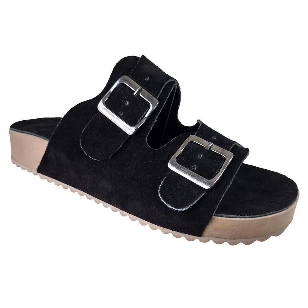 Sandalia Feminina Em Couro Preto