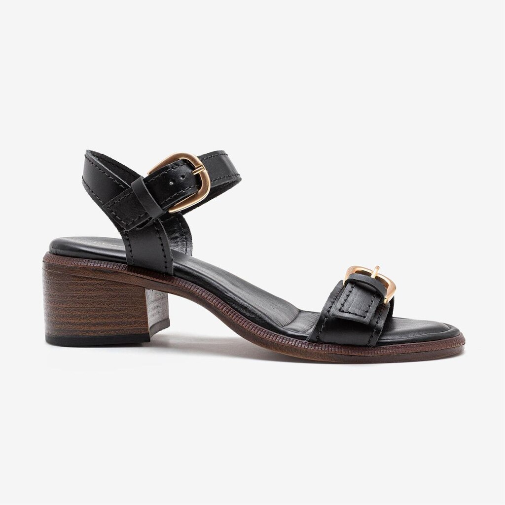Sandália Feminina Evora Couro Preto