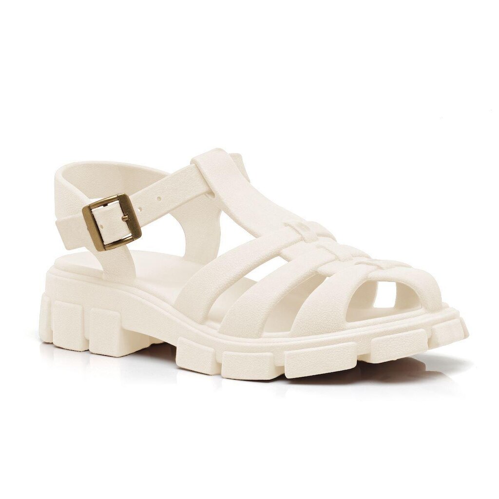 Sandália Feminina Fisherman Comfort Sola Tratorada Cabedal Aranha