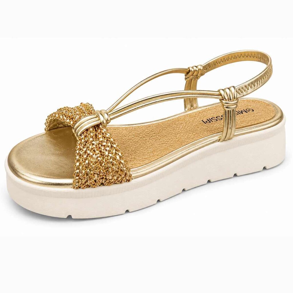 Sandália Feminina Flatform Lisa Glitter Dia a Dia