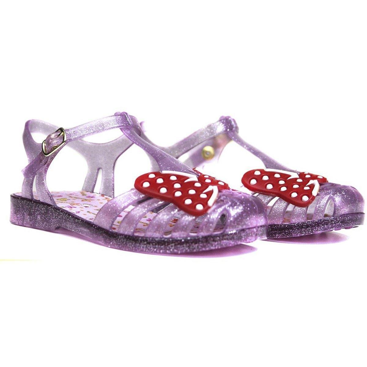 Sandalia Feminina Infantil Gliter Lacinho Minnie Plastico Transparente Confortavel - Rosa Menor preço em Sandalia Feminina Infantil Gliter Lacinho Minnie Plastico Transparente Confortavel - Rosa