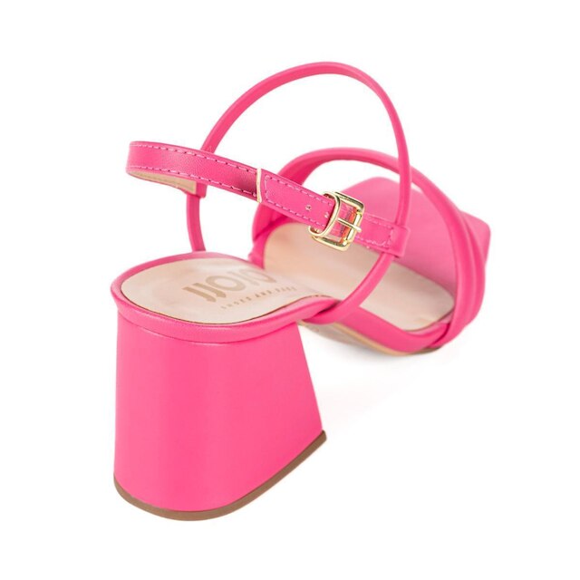 Sandália Feminina Jjojo Moda Otaviana Salto Médio 7 Cm