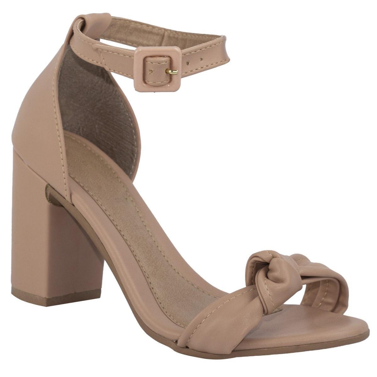 Sandália Feminina Lumiss Salto Alto Plataforma Tratorada - Nude Menor preço em Sandália Feminina Lumiss Salto Alto Plataforma Tratorada - Nude