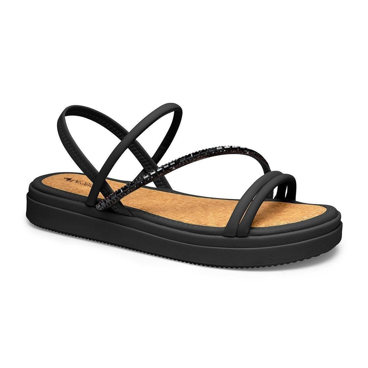Sandália Feminina Mississipi Flatform Q7583 - Preto Menor preço em Sandália Feminina Mississipi Flatform Q7583 - Preto