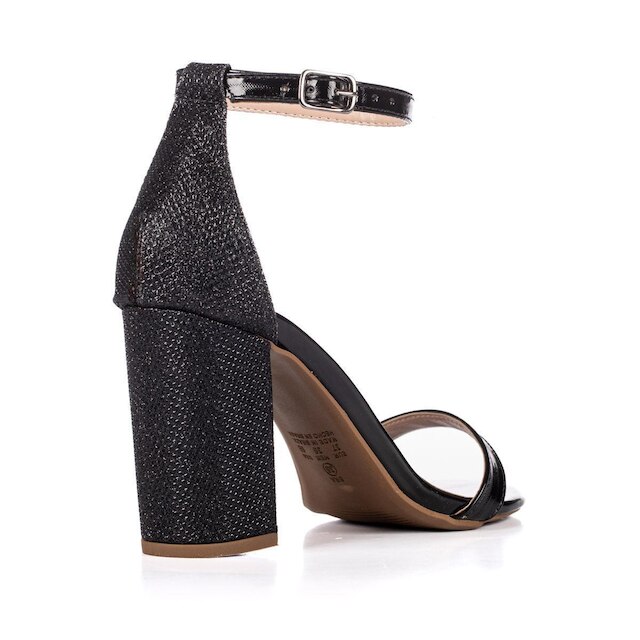Sandália Feminina Moda Rita Salto Grosso Alto 9cm