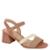 Sandália Feminina Modare Branco Off Dourado Salto Bloco - 34 - Nude+Caramelo