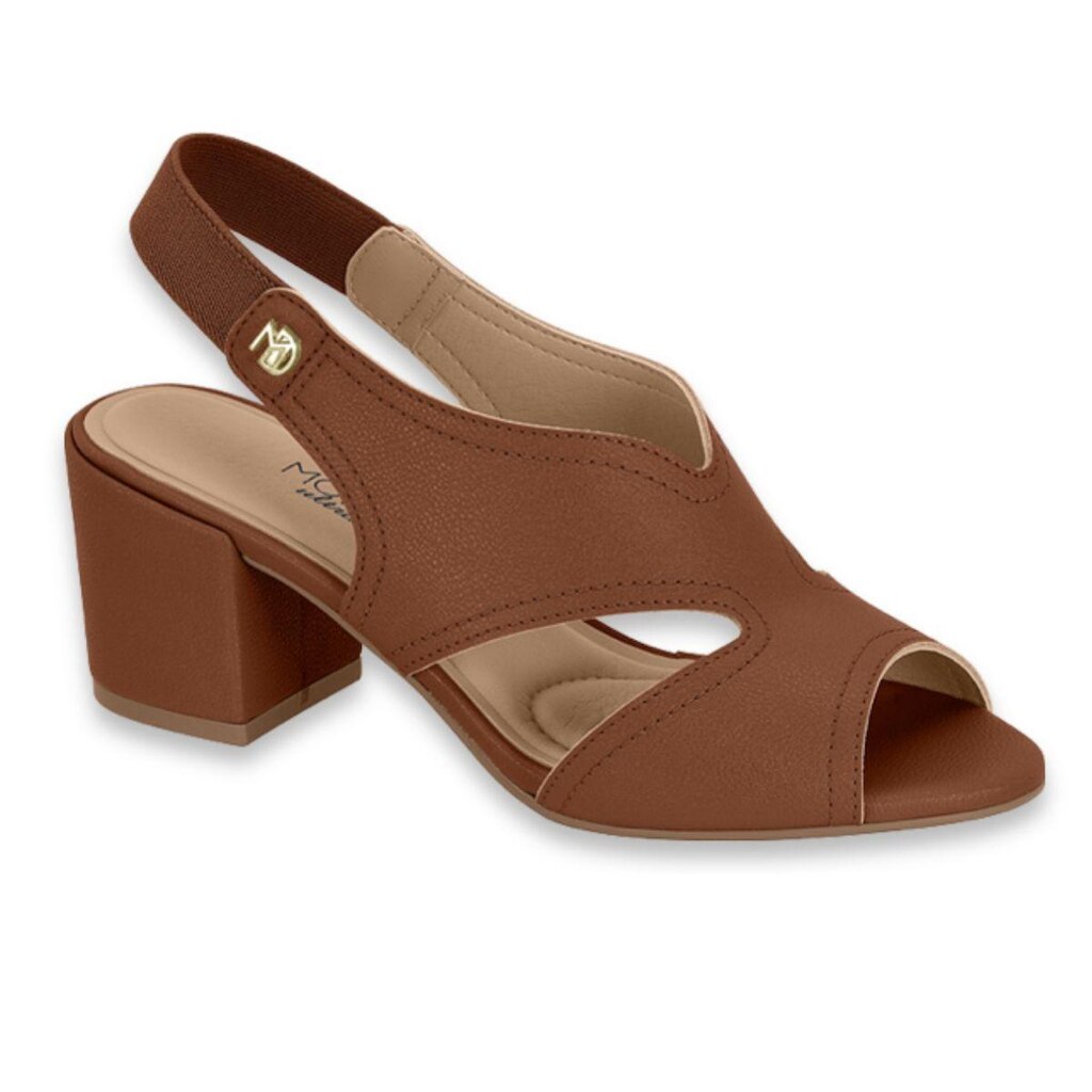 Sandalia Feminina Modare Confortavel Salto Bloco Medio Moda Festa/Casual Elastico Ref: 7109.481