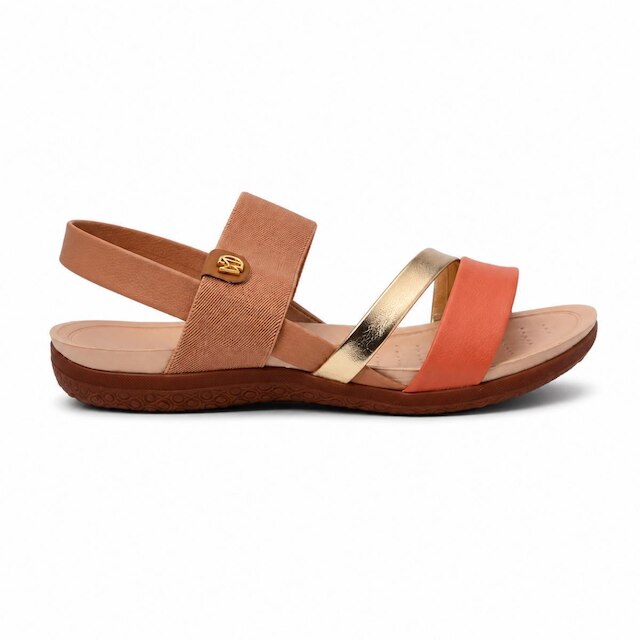 Sandália Feminina Modare Ultraconforto 7125.233 Elástico com Detalhe Dourado
