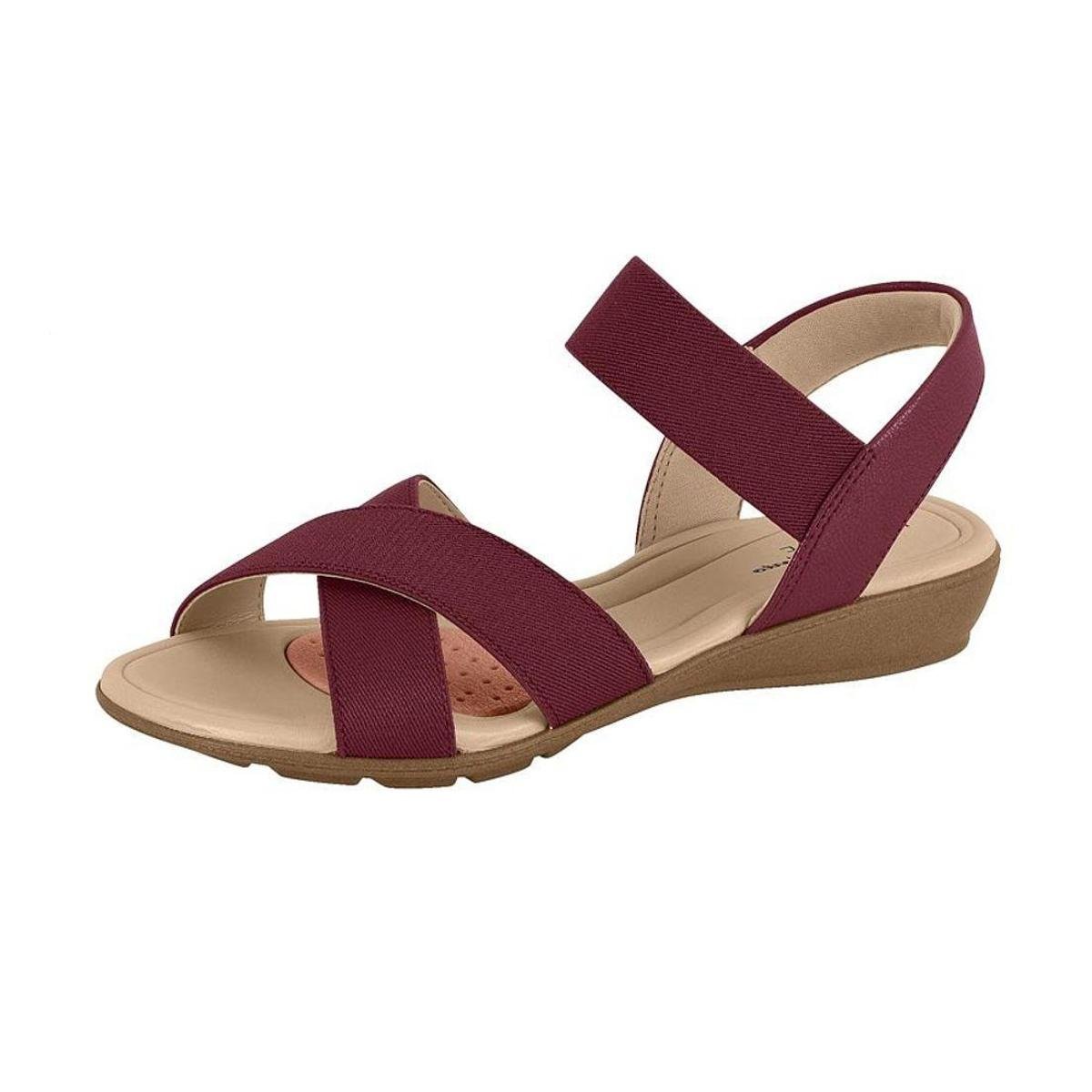 Sandalia Feminina Modare Ultraconforto Vinho Menor