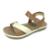 Sandália Feminina Moderna Flatform Conforto Couro New Face - Marrom