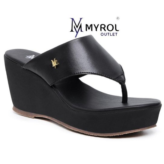 Sandália Feminina Myrol Outlet Tamanco De Dedo Plataforma AnaBela