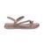 Sandalia Feminina Papete Com Tiras De Brilho Fivela Bk100 - Nude