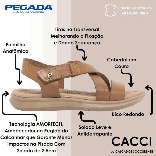 Sandália Feminina Papete Conforto Fácil Calce Pegada