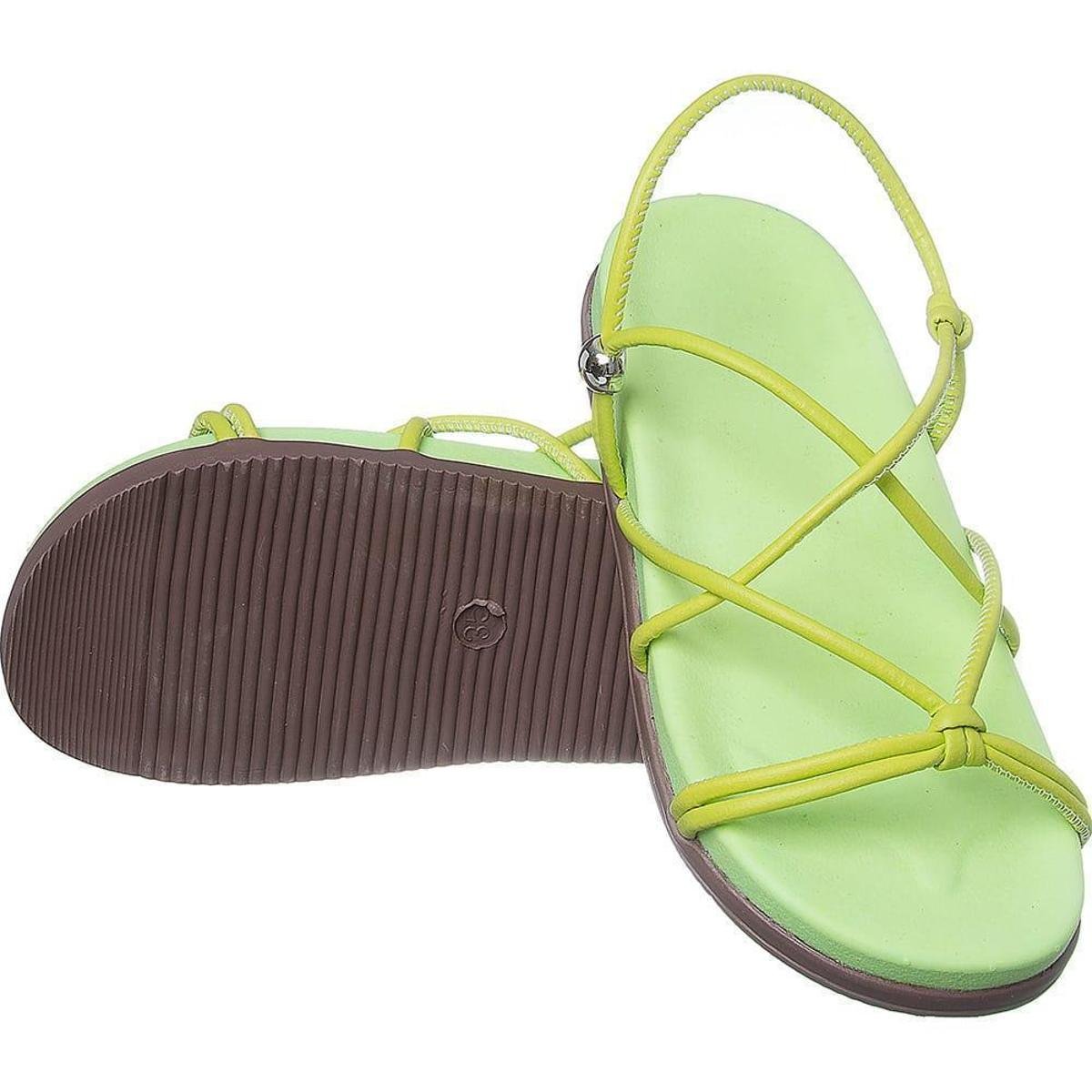 Sandália Feminina Papete Rasteira Feminina Moda Blogueira ultra Confortável com Ajuste - Verde Menor preço em Sandália Feminina Papete Rasteira Feminina Moda Blogueira ultra Confortável com Ajuste - Verde