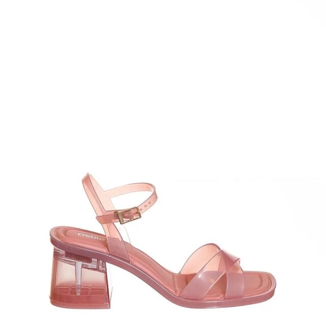 Sandalia Feminina Petite Jolie Honey Salto Bloco Medio Rosa 33/34