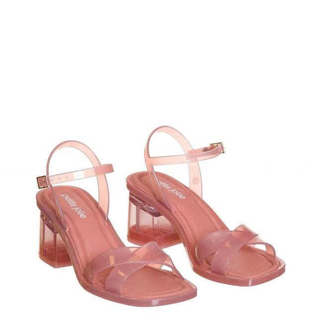 Sandalia Feminina Petite Jolie Honey Salto Bloco Medio Rosa 33/34