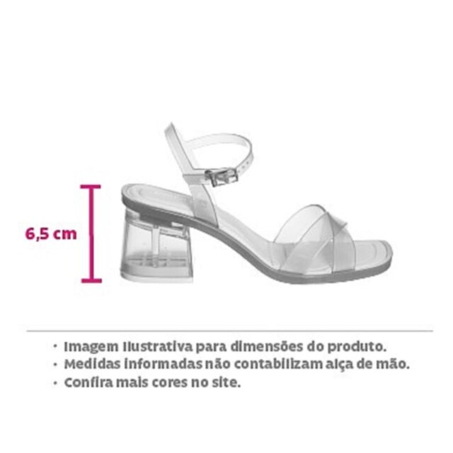 Sandalia Feminina Petite Jolie Honey Salto Bloco Medio Rosa 33/34