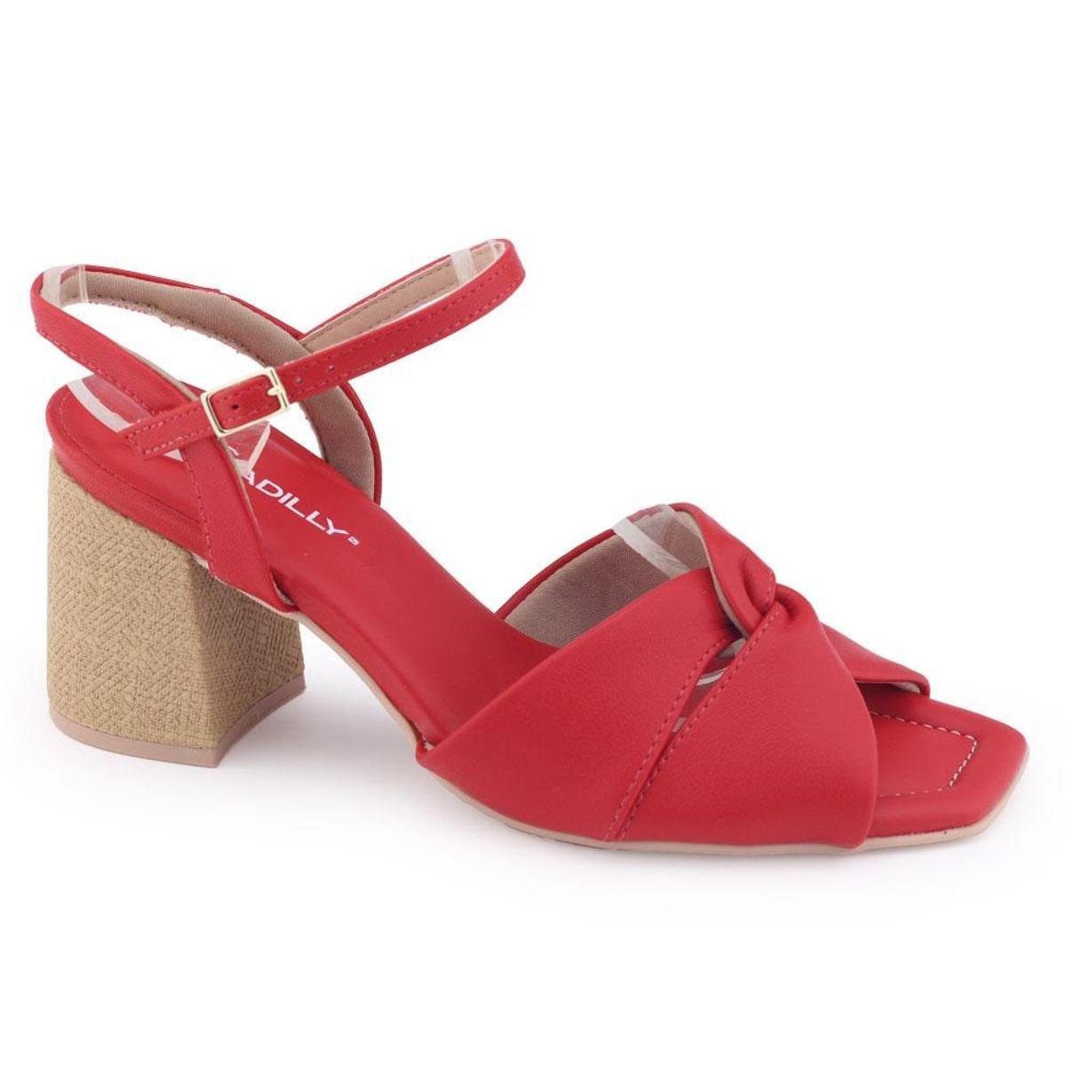 Sandália Feminina Piccadilly 626032 Stretch soft salto bloco | Zattini