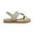 Sandália Feminina Plataforma Baixa Calce Fácil Com Pedraria Chic Lançamento Dakota Y9711 - Creme