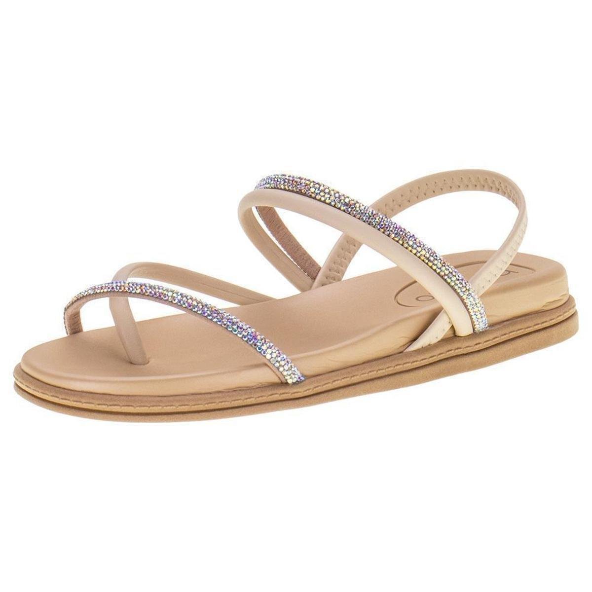 Sandália Feminina Rasteira Beira Rio - 8513100 - Natural. Menor preço em Sandália Feminina Rasteira Beira Rio - 8513100 - Natural.