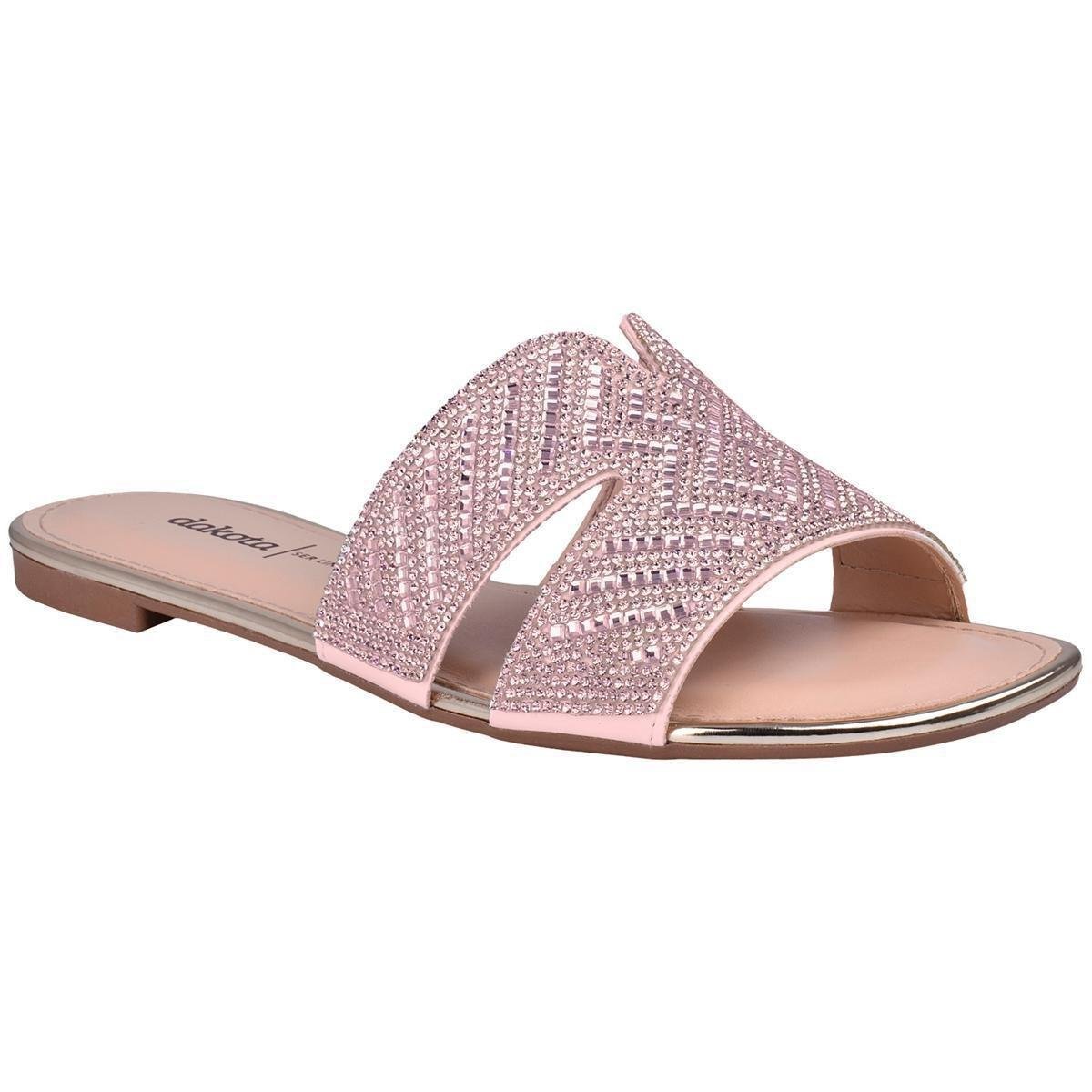 SANDÁLIA FEMININA RASTEIRA DAKOTA BRILHO ROSA 34 Zattini