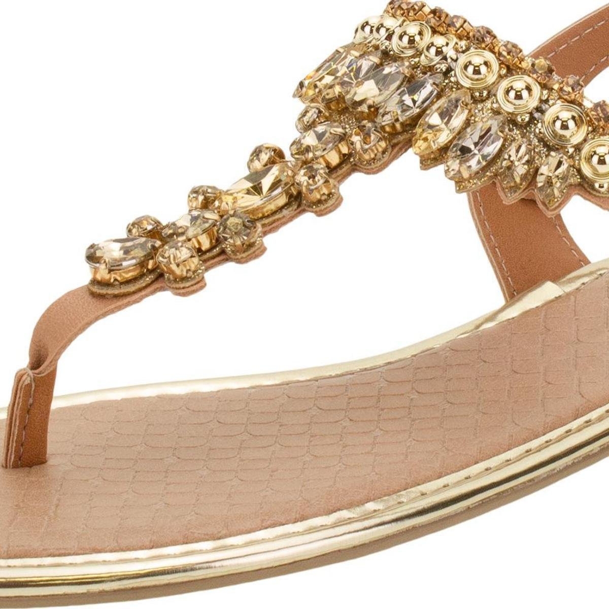 Sandália Feminina Rasteira Mississipi - Q2892 - Natural. | Zattini