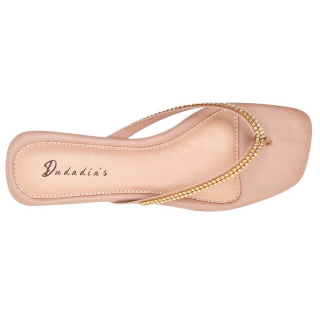 Sandália Feminina Rasteira Strass Conforto Casual