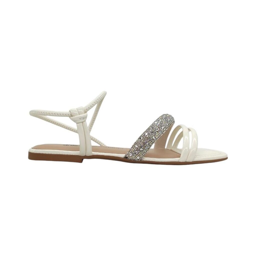 Sandália Feminina Rasteira Tira Strass Cristal Calce Fácil Dakota Y7622