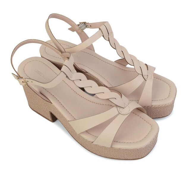 Sandália Feminina Renata Mello Marrom Amendoa 8064