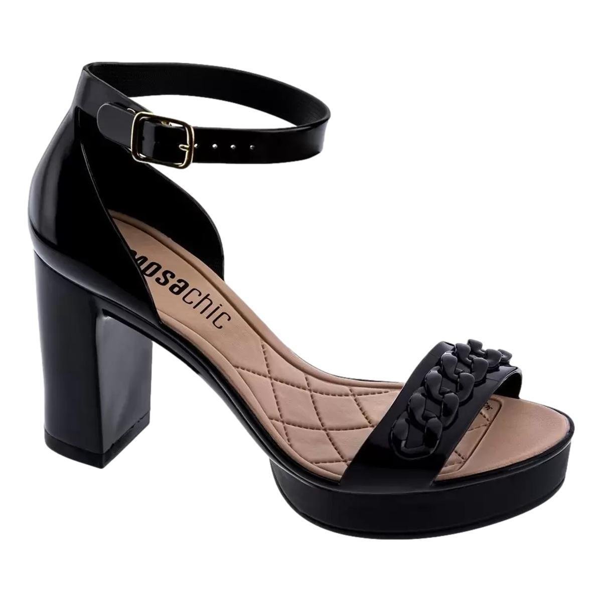 Salto Alto Sapato Charmosa Chic Vizzano Sandália Feminina Salto