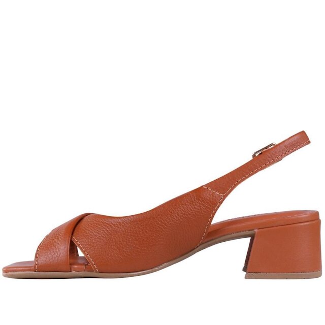 Sandália Feminina Salto Bloco Bottero 374016 Marrom
