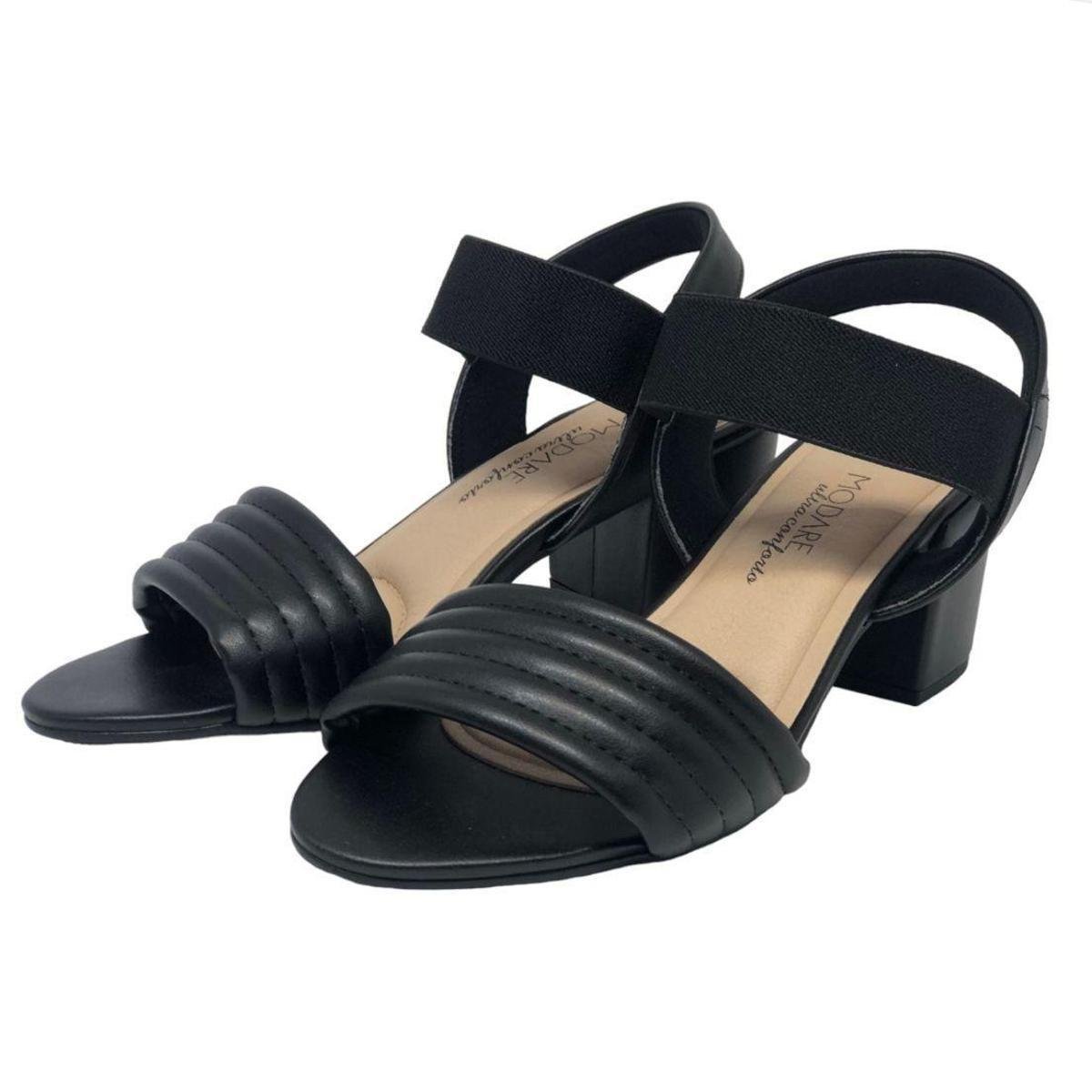 Sandália Feminina Salto Bloco Médio Ultra Conforto Modare Menor preço em Sandália Feminina Salto Bloco Médio Ultra Conforto Modare