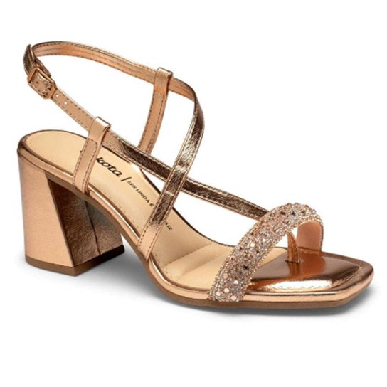 Sandália Feminina Salto Bloco Rose Dakota Y7642-0006 Zattini
