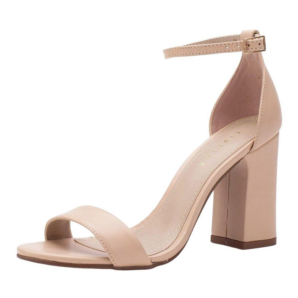Sandalia Feminina Salto Medio Bloco Elegante Leve Lia Line