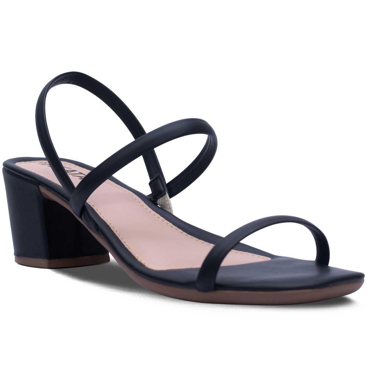 Sandalia Feminina Salto Medio Grosso Bloco Casual Tiras Tendencia AF3.06 Z Menor preço em Sandalia Feminina Salto Medio Grosso Bloco Casual Tiras Tendencia AF3.06 Z