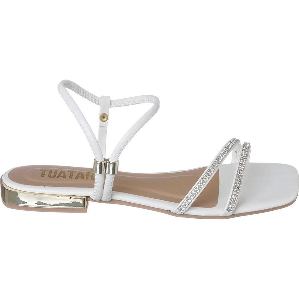 Sandália Feminina Strass Saltinho baixo salto Quadrado