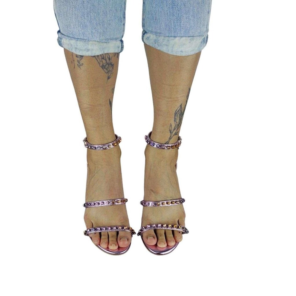 Sandália Feminina Suzana Santos com Spikes e Salto Geometrico