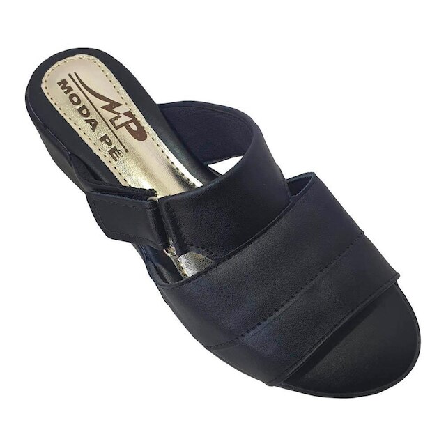 Sandália Feminina Tamanco Regulável Anabela Super Conforto Moda Pé