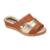 Sandália Feminina Tamanco Regulável Anabela Super Conforto Moda Pé - Dourado