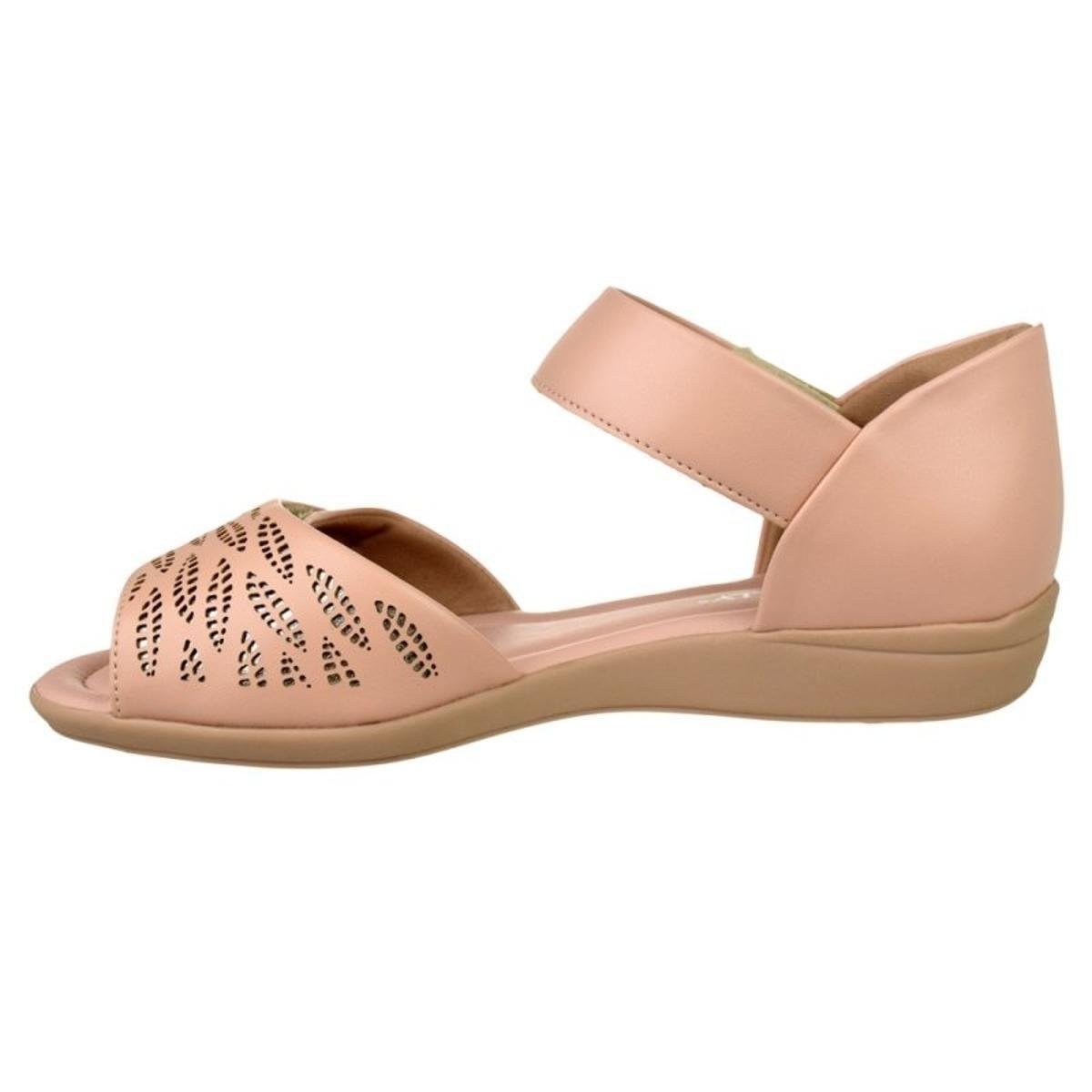 sandália feminina velcro piccadilly